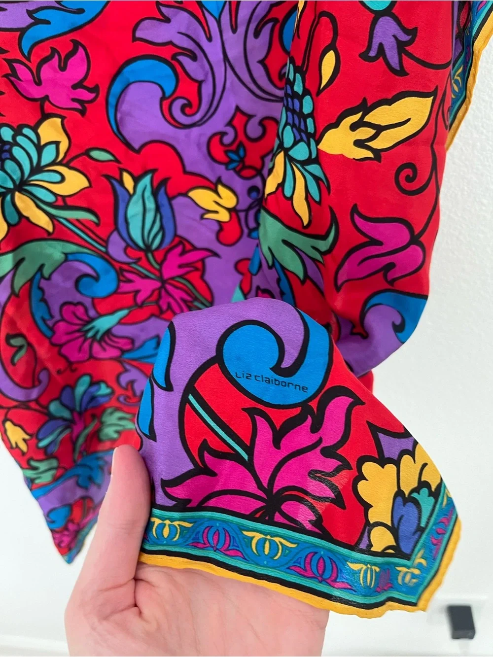 Liz Claiborne Silk vintage Scarf